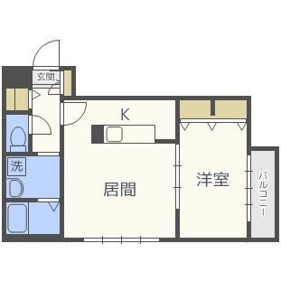 セルバテール琴似（402） 間取り図画像