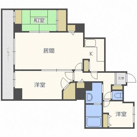 ヴェルビュタワー琴似（2902） 間取り図画像