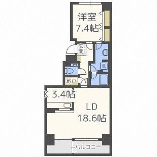 フロントシティ琴似Ｄ棟（1103） 間取り図画像
