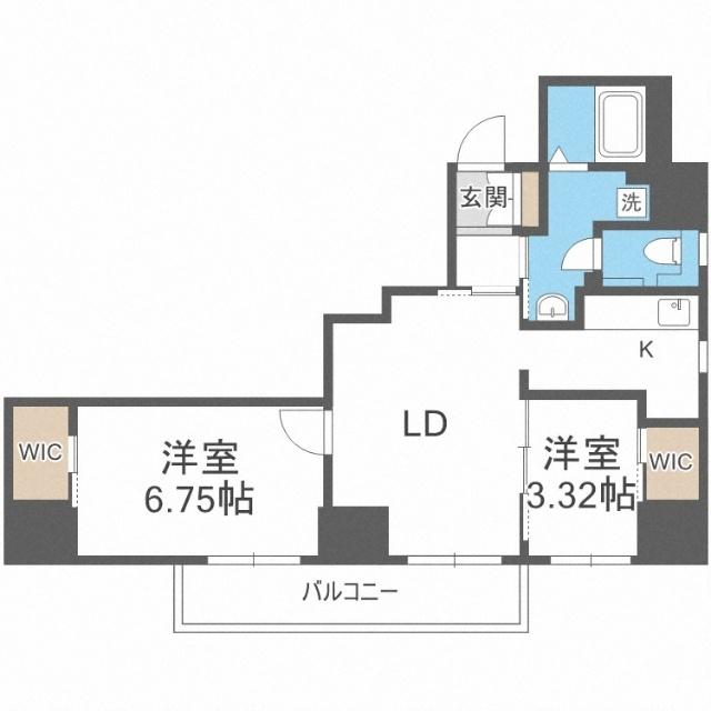 レガーロ札幌ステーション（1502） 間取り図画像