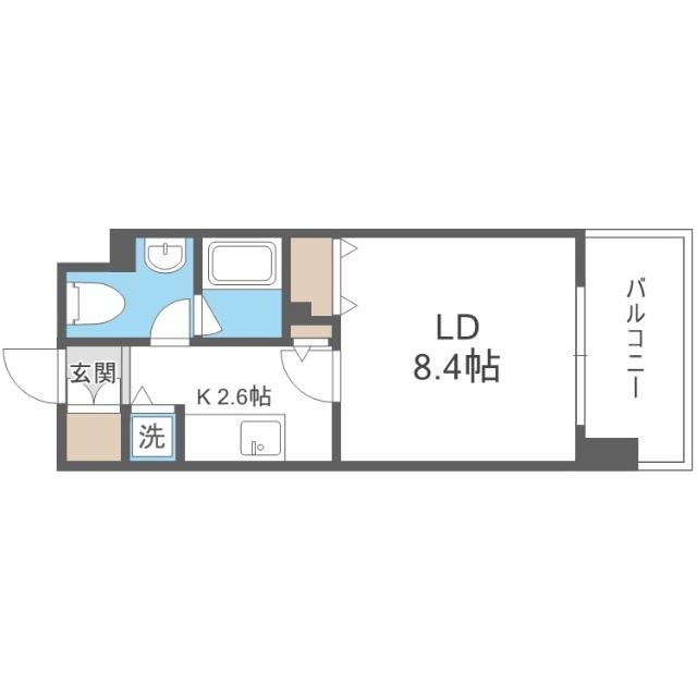 レジディア北三条（408） 間取り図画像