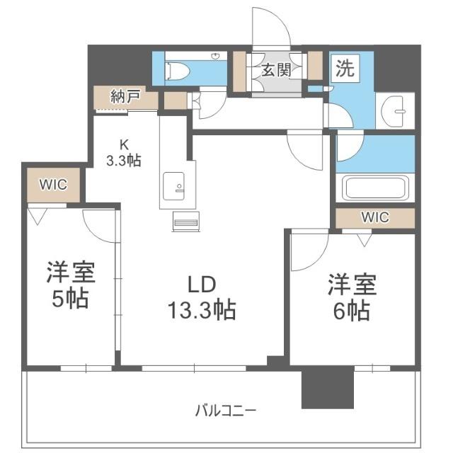 ＯＮＥ札幌ステーションタワー（3107） 間取り図画像
