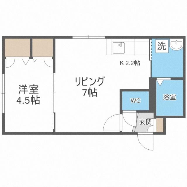 ルーエ琴似（101） 間取り図画像