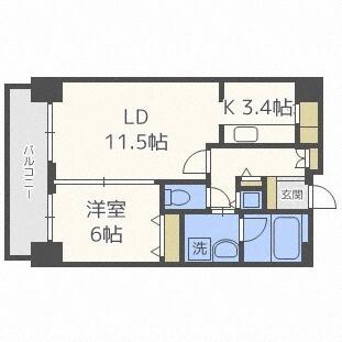 ８・３スクエアディーグラフォート札幌ステーションタワー（2110） 間取り図画像