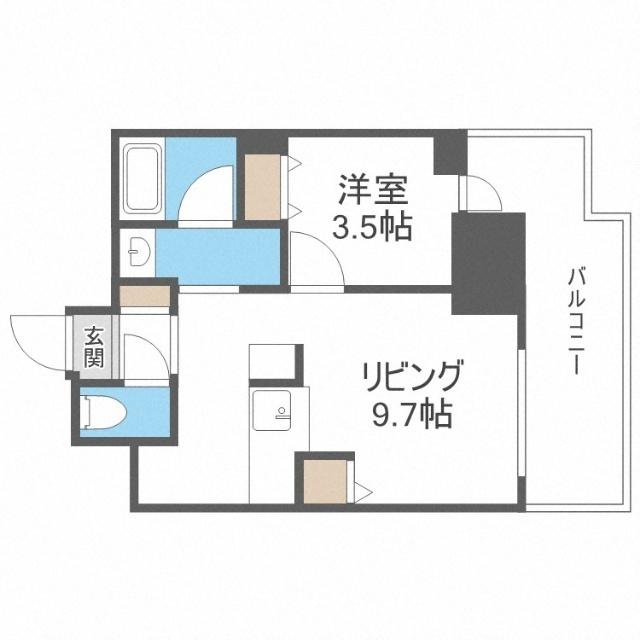 シティホームズ札幌ステーションフロント（1303） 間取り図画像