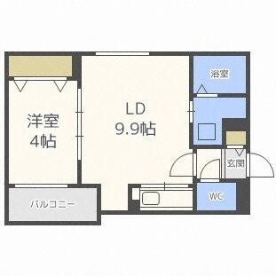 ファランドール札幌（205） 間取り図画像