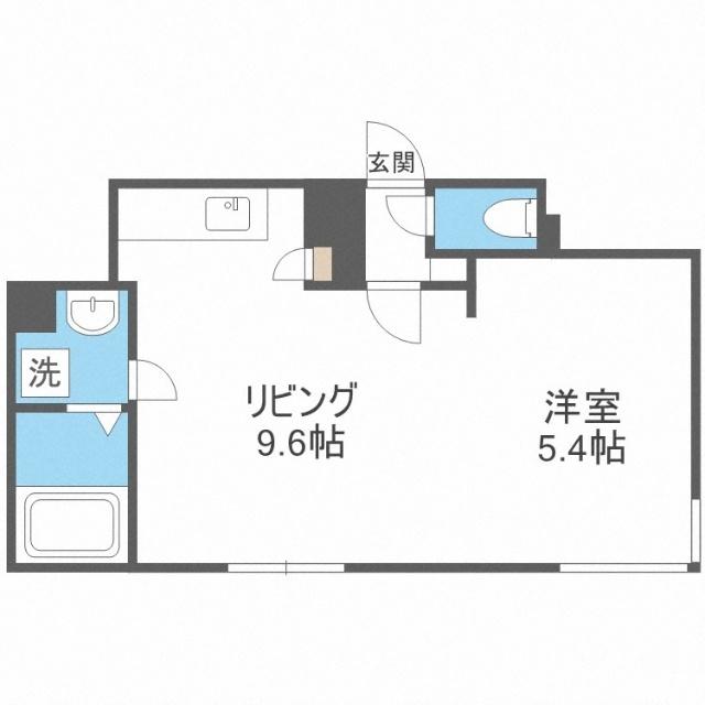 ユニエトワール札幌北９条（103） 間取り図画像