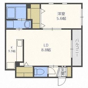 グランメール２４Ｗｅｓｔ（205） 間取り図画像