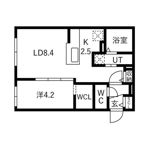 仮)北８東８ＭＳ（207） 間取り図画像