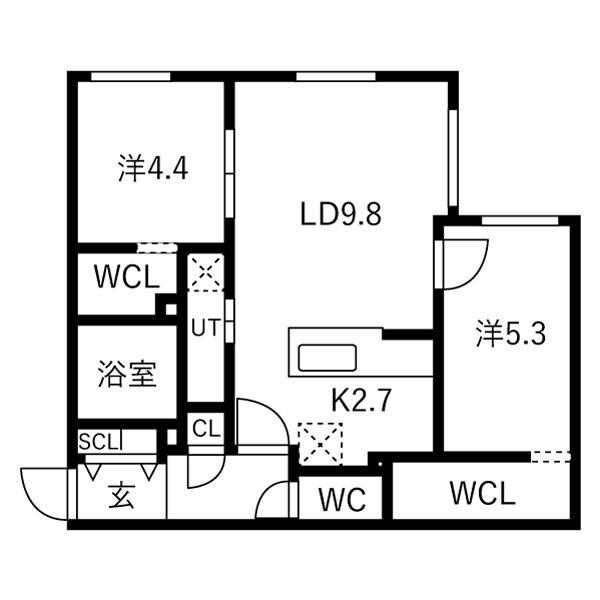 仮)北８東８ＭＳ（102） 間取り図画像