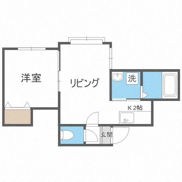 ブランネージュ東（202） 間取り図画像