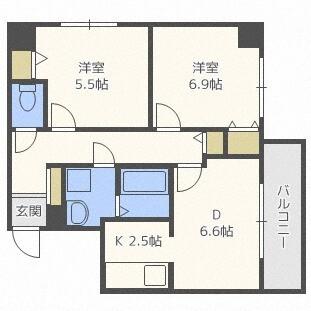 フィラコート北１１条（303） 間取り図画像