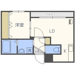 Ｃｏｌｏｒｉｓｅ琴似　(カラライズ琴似)（407） 間取り図画像