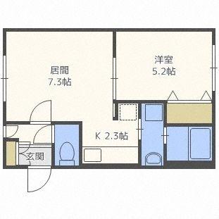 グランメール琴似（401） 間取り図画像