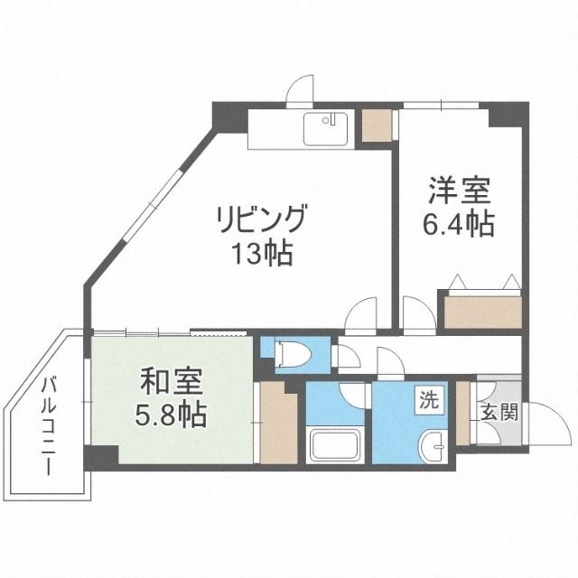 ナルセビル２４（701） 間取り図画像