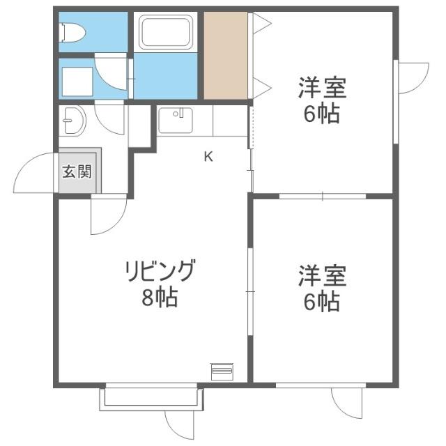 プレシャスコート（202） 間取り図画像