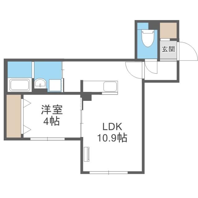 エスグランデ北１３（101） 間取り図画像