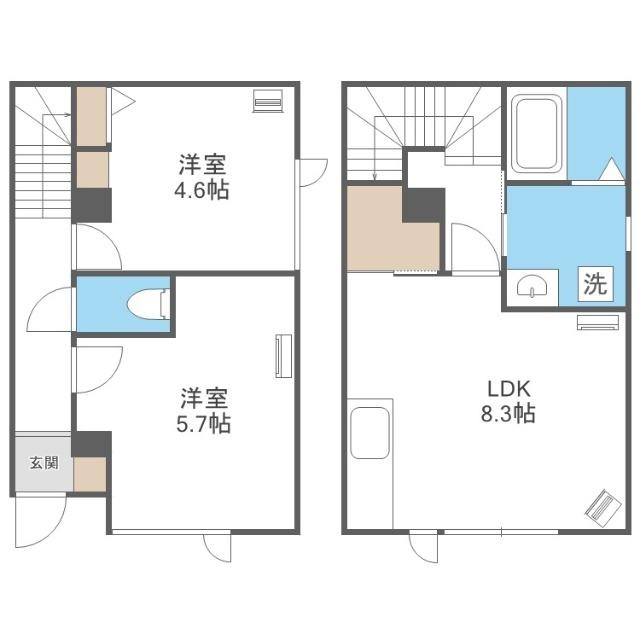リベルテ琴似(旧コーポ大橋)（103） 間取り図画像