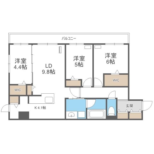 ガーデンクォーツ琴似（105） 間取り図画像