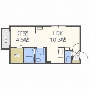 セブンスコート琴似（201） 間取り図画像