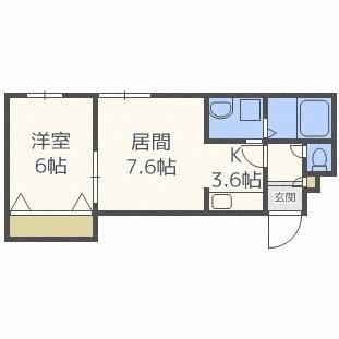 ルミナス八軒（203） 間取り図画像