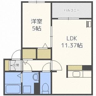 ブランドール八軒（201） 間取り図画像