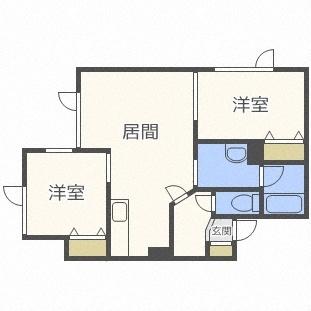 プレゼンス八軒（201） 間取り図画像