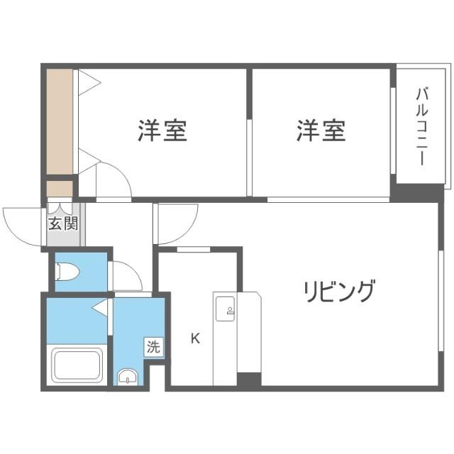 カーム北１８条（202） 間取り図画像