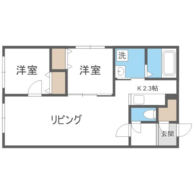 ＢＲＩＧＨＴＯＮ　ＣＯＵＲＴ　Ｎ２０（302） 間取り図画像