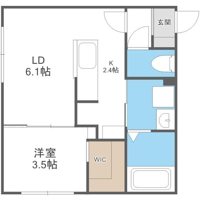 ｃａｓａ　ＡＴ新道東(カーサＡＴ新道東)（201） 間取り図画像