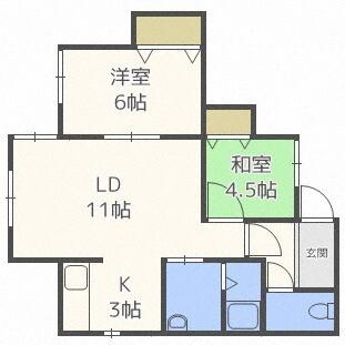 ＥＳハイツＢ（201） 間取り図画像