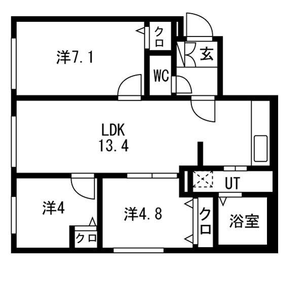 ＮＯＢＬＥ　Ｃｈａｒｍａｎｔ(ノーブルシャルマン)元町（301） 間取り図画像