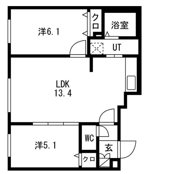 ＮＯＢＬＥ　Ｃｈａｒｍａｎｔ(ノーブルシャルマン)元町（302） 間取り図画像