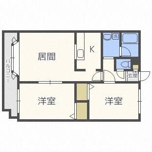 コンチネンタル山の手ＶＩＩ（306） 間取り図画像