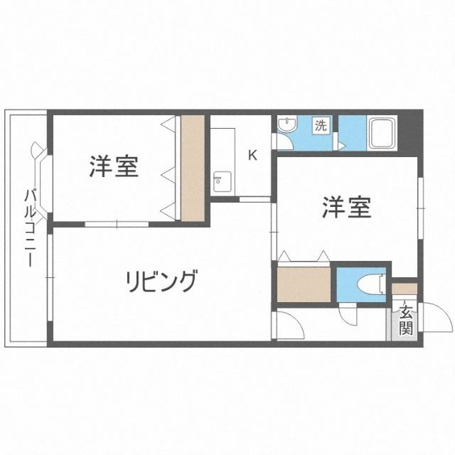 コンチネンタル山の手Ｖ（405） 間取り図画像