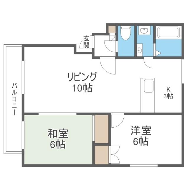 グリーンハイム山の手（205） 間取り図画像