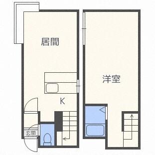 コテージ琴似（102） 間取り図画像