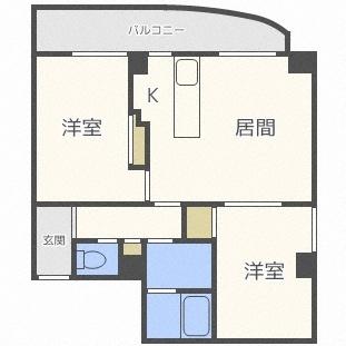 サイレンス八軒アネックス（302） 間取り図画像