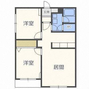 コートロティ山の手（502） 間取り図画像
