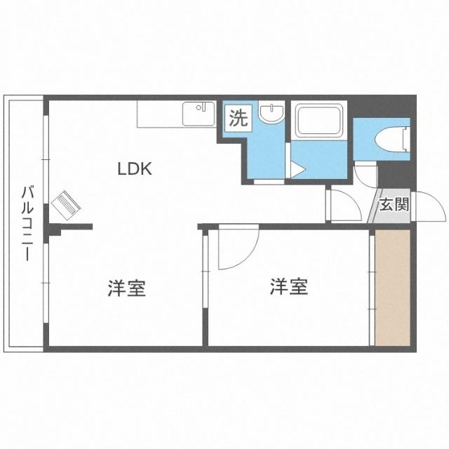 サンライト発寒（102） 間取り図画像
