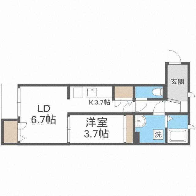 エスアール元町（305） 間取り図画像