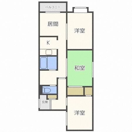 エクセレント北２４条（301） 間取り図画像