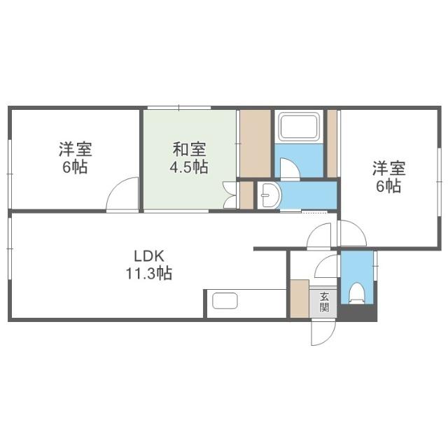 シャレード藤Ｐ棟（105） 間取り図画像