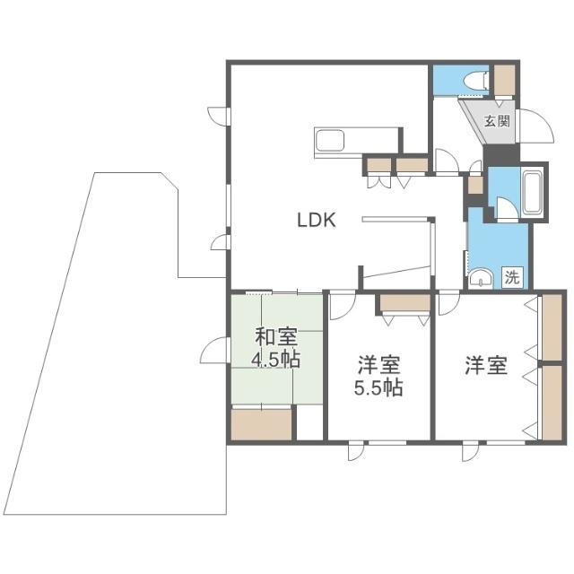 タウンハウス西野弐番館（204） 間取り図画像
