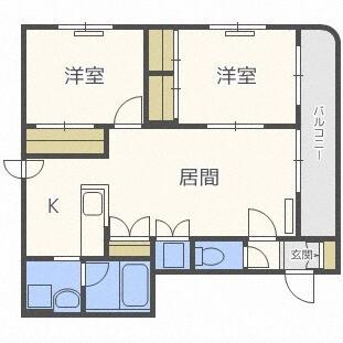 グランメールｃａｌｍ（202） 間取り図画像