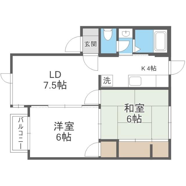 グリーンパークヴィレッジ　Ｂ（203） 間取り図画像
