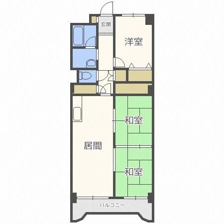 パサージュ発寒（408） 間取り図画像