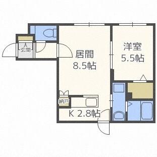 グランメール北２２条（202） 間取り図画像