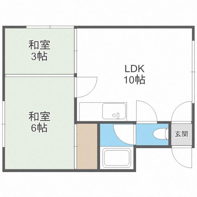 コーポ米沢（201） 間取り図画像