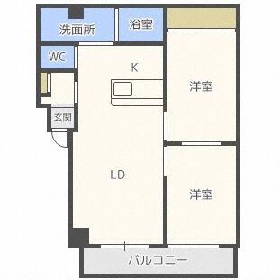 サンフラワー元町（205） 間取り図画像